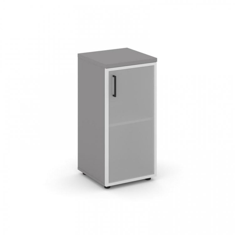 Стайл Проджект Шкаф низкий узкий правый (1 низкий фасад стекло сатин в раме) SN.STU.E-303(R) Серый П