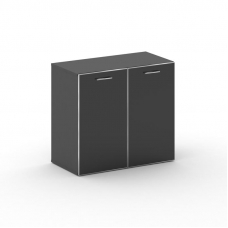 Fresco Шкаф широкий низкий FR.ST-302 black Базальт UM/Лакобель Черный/Хром 896*460*807