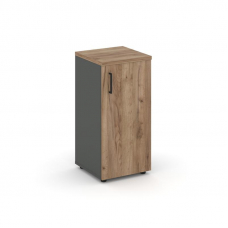 Style Project Шкаф низкий узкий SN.STU-301(R) Антрацит/Дуб Табак/Черный Ручки 400*400*833