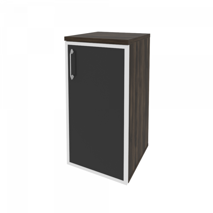 Onix Шкаф низкий узкий правый O.SU-3.2 R (R) black Дуб Мали/Стекло Black 400*420*823