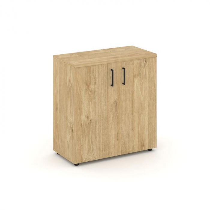 Style Project Шкаф низкий широкий SN.STS.E-301 Тиквуд Светлый/Черный Ручки 796*400*833