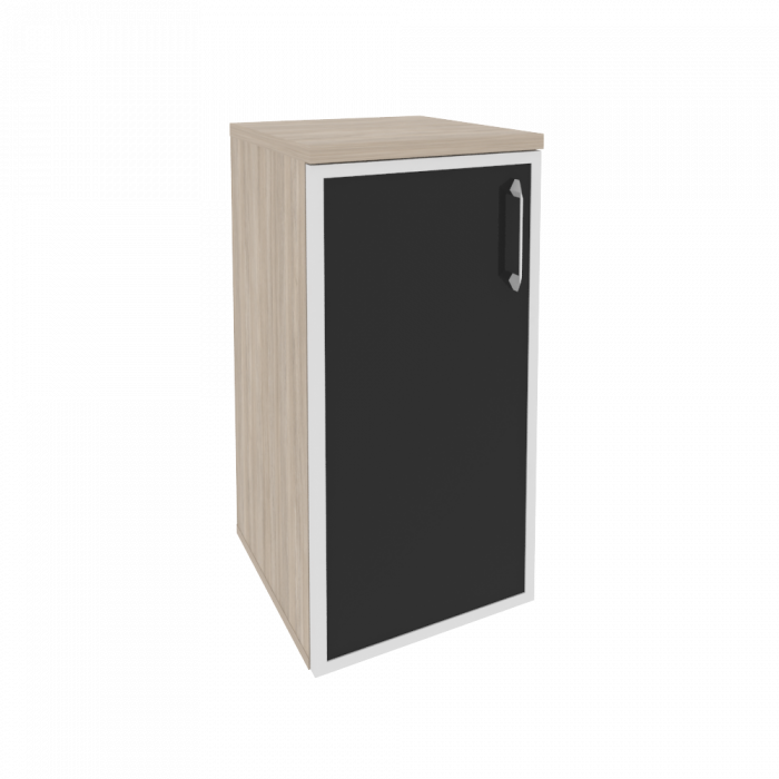 Onix Шкаф низкий узкий левый O.SU-3.2 R (L) black Дуб Аттик/Cтекло Black 400*420*823