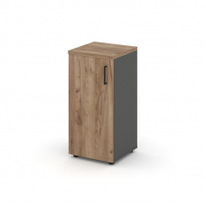 Style Project Шкаф низкий узкий SN.STU-301(L) Антрацит/Дуб Табак/Черный Ручки 400*400*833