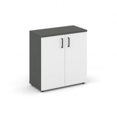 Style Project Шкаф низкий широкий SN.STS.E-301 Антрацит/Антрацит/Белый/Черный Ручки 796*400*833