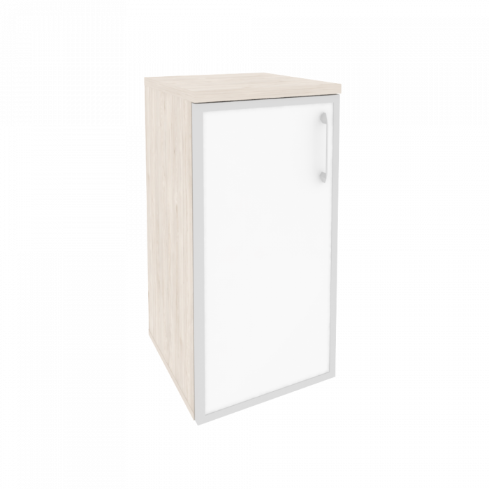 Onix Шкаф низкий узкий левый O.SU-3.2 R (L) white Денвер Светлый/Стекло White 400*420*823