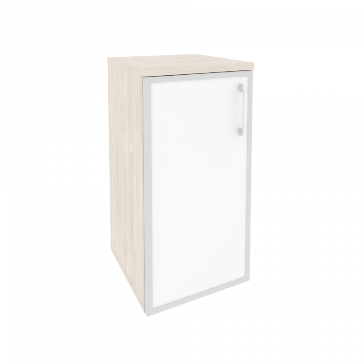 Onix Шкаф низкий узкий левый O.SU-3.2 R (L) white Денвер Светлый/Стекло White 400*420*823