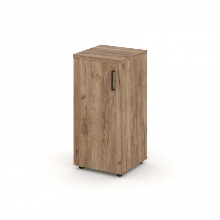 Style Project Шкаф низкий узкий SN.STU-301(L) Дуб Табак/Черный Ручки 400*400*833