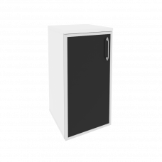 Onix Шкаф низкий узкий левый O.SU-3.2 R (L) black Белый Бриллиант/Cтекло Black 400*420*823