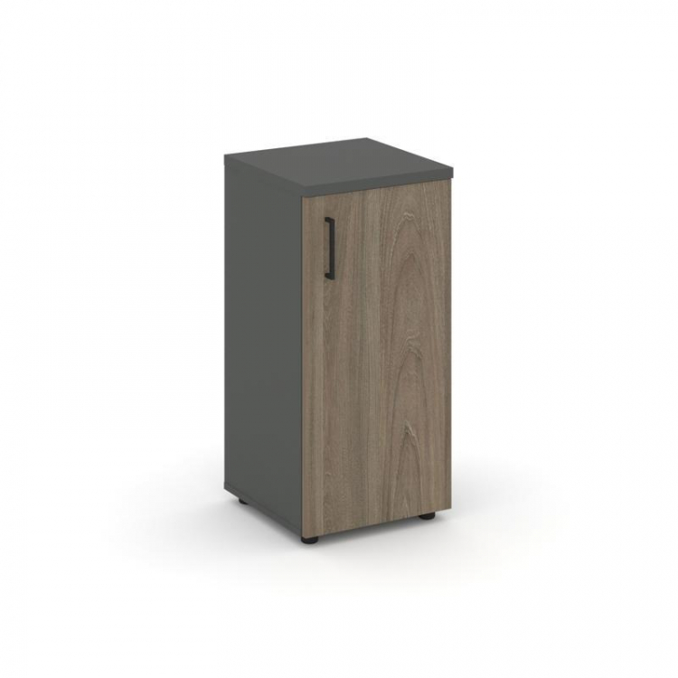 Style Project Шкаф низкий узкий SN.STU-301(R) Антрацит/Вяз Благородный/Черный Ручки 400*400*833