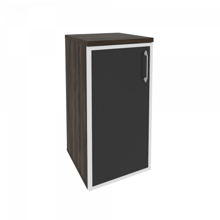 Onix Шкаф низкий узкий левый O.SU-3.2 R (L) black Дуб Мали/Стекло Black 400*420*823