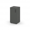 Style Project Шкаф низкий узкий SN.STU-301(L) Антрацит/Черный Ручки 400*400*833