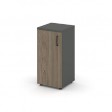 Style Project Шкаф низкий узкий SN.STU.E-301(L) Антрацит/Вяз Благородный/Черный Ручки 400*400*833