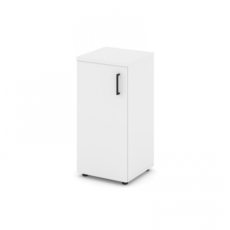 Style Project Шкаф низкий узкий SN.STU-301(L) Белый/Черный Ручки 400*400*833