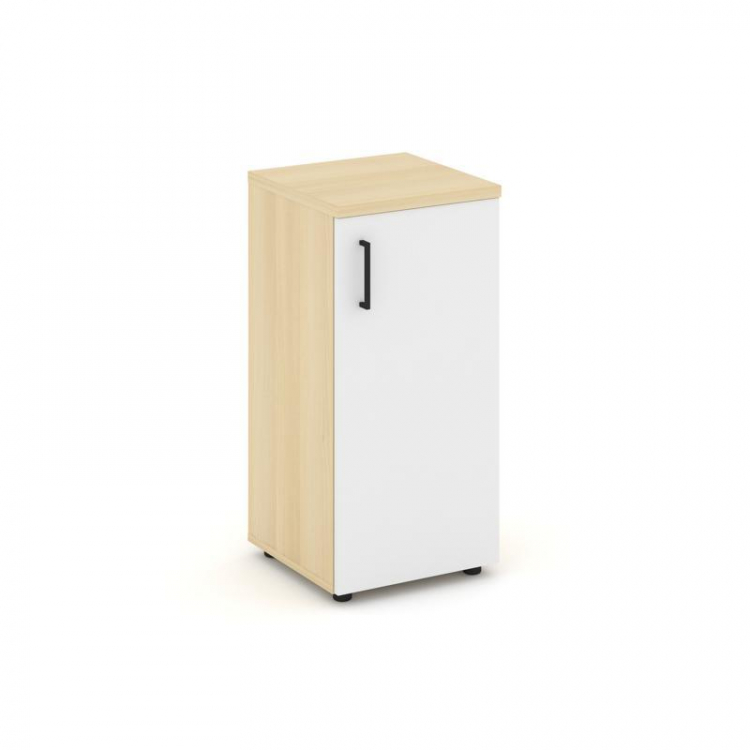 Style Project Шкаф низкий узкий SN.STU-301(R) Акация Лорка/Белый/Черный Ручки 400*400*833