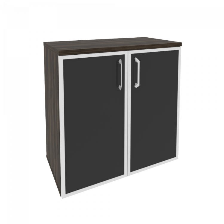 Onix Шкаф низкий широкий O.ST-3.2 R black Дуб Мали/Стекло Black 800*420*823