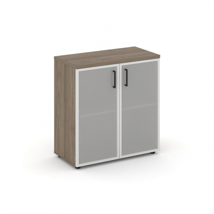 Style Project Шкаф низкий широкий SN.STS.E-303 Вяз Благородный/Сатин/Черный Ручки 796*400*833