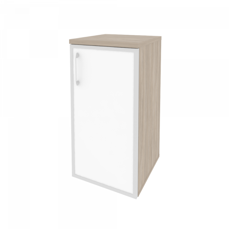 Onix Шкаф низкий узкий правый O.SU-3.2 R (R) white Дуб Аттик/Стекло White 400*420*823