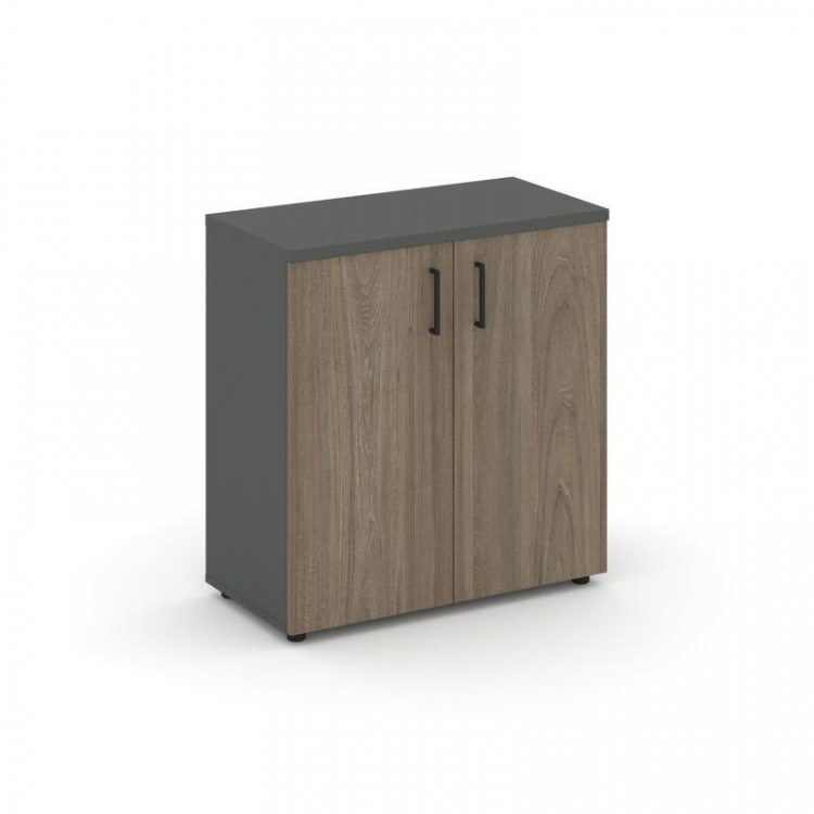 Style Project Шкаф низкий широкий SN.STS.E-301 Антрацит/Вяз Благородный/Черный Ручки 796*400*833