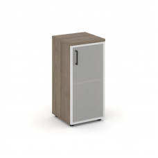 Style Project Шкаф низкий узкий SN.STU.E-303(R) Вяз Благородный/Сатин/Черный Ручки 400*400*833