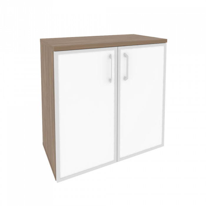 Onix Шкаф низкий широкий O.ST-3.2 R white Дуб Аризона/Стекло White 800*420*823