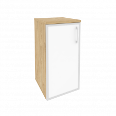 Onix Шкаф низкий узкий левый O.SU-3.2 R (L) white Тиквуд Светлый/Стекло White 400*420*823