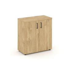 Style Project Шкаф низкий широкий SN.STS-301 Тиквуд Светлый/Черный Ручки 796*400*833