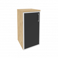 Onix Шкаф низкий узкий левый O.SU-3.2 R (L) black Тиквуд Светлый/Стекло Black 400*420*823