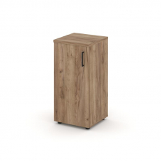 Style Project Шкаф низкий узкий SN.STU.E-301(L) Дуб Табак/Черный Ручки 400*400*833