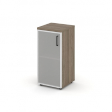 Style Project Шкаф низкий узкий SN.STU-303(L) Вяз Благородный/Сатин/Черный Ручки 400*400*833