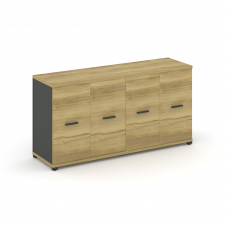 Concept Распаш. шкаф опорный/приставной CN.SOPR-005 A Дуб Винченцо/Антрацит/Металл Антрацит 1480*420