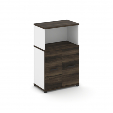 Concept Распаш. шкаф опорный/приставной с надставкой низ. CN.SOPR-003 B Дуб Мали/Белый Бриллиант/Мет