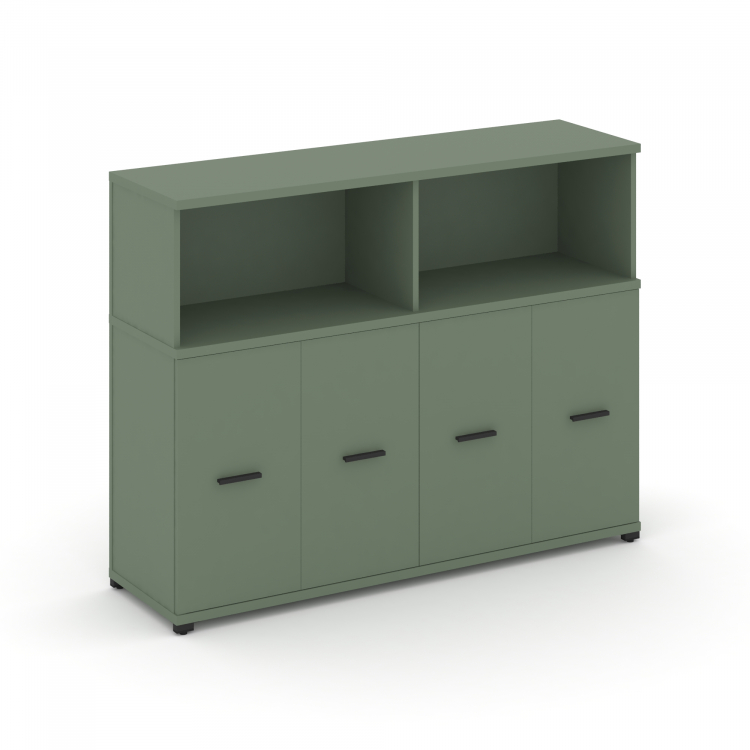 Concept Распаш. шкаф опорный/приставной с надставкой низ. CN.SOPR-007 B Кобо/Металл Черный 1480*420*