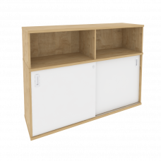 Onix Шкаф-купе приставной/опорный O.SHKO-2.7 T Тиквуд Светлый/Белый Бриллиант 1475*432*1120