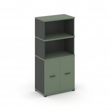 Concept Распаш. шкаф опорный/приставной с надставкой выс. CN.SOPR-004 A Кобо/Антрацит/Металл Антраци