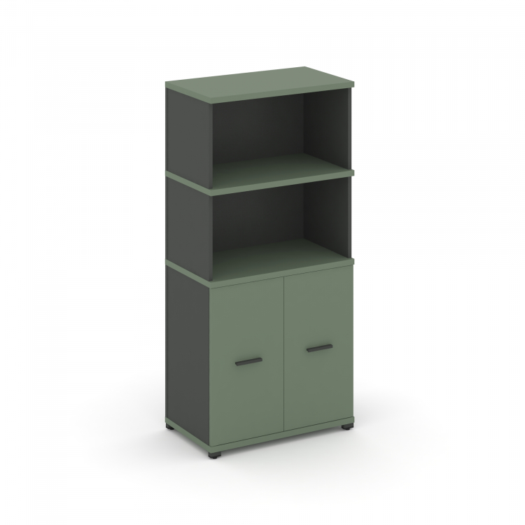 Concept Распаш. шкаф опорный/приставной с надставкой выс. CN.SOPR-004 A Кобо/Антрацит/Металл Антраци