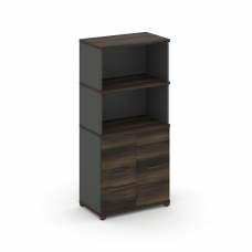 Concept Распаш. шкаф опорный/приставной с надставкой выс. CN.SOPR-004 A Дуб Мали/Антрацит/Металл Ант