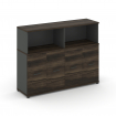 Concept Распаш. шкаф опорный/приставной с надставкой низ. CN.SOPR-007 A Дуб Мали/Антрацит/Металл Ант