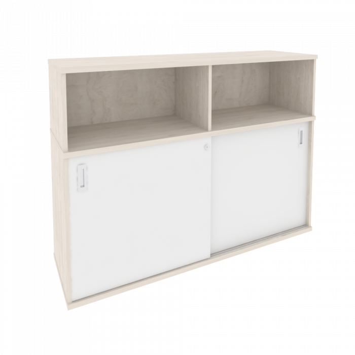 Оникс Шкаф-купе приставной/опорный O.SHKO-2.7 T Денвер Светлый/Белый Бриллиант 1475*432*1120