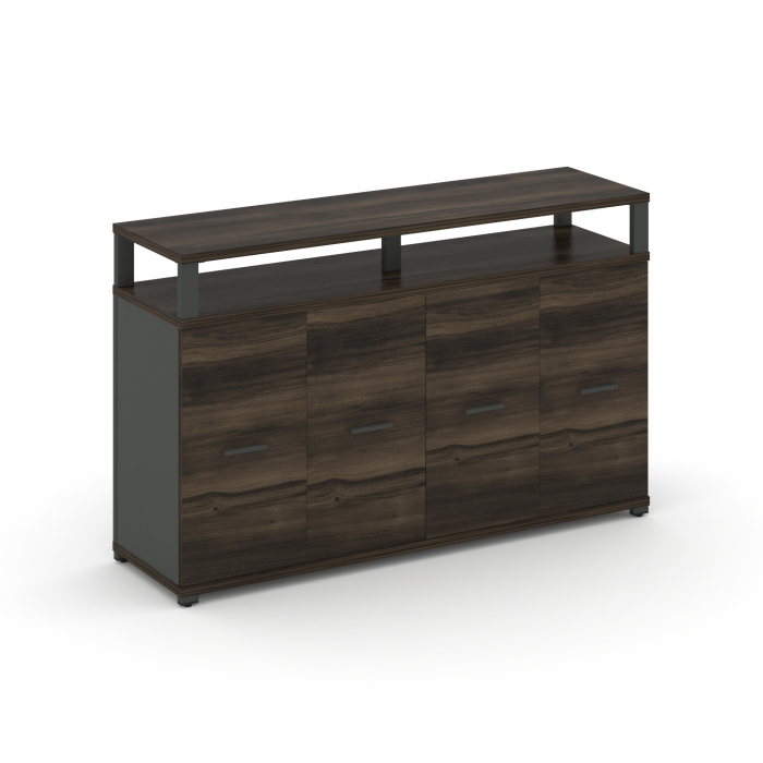 Concept Распаш. шкаф опорный/приставной с верх. горизонтом CN.SOPR-006 A Дуб Мали/Антрацит/Металл А