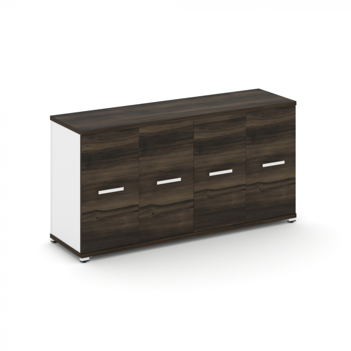 Концепт Распаш. шкаф опорный/приставной CN.SOPR-005 W Дуб Мали/Белый Бриллиант/Металл Белый 1480*420