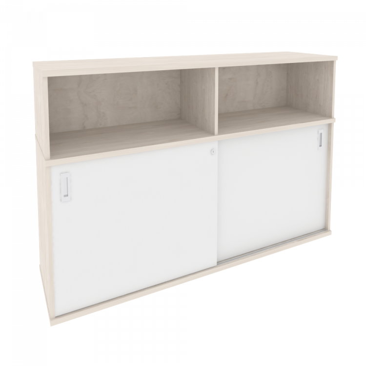 Onix Шкаф-купе приставной/опорный O.SHKO-2.8 T Денвер Светлый/Белый Бриллиант 1635*432*1120