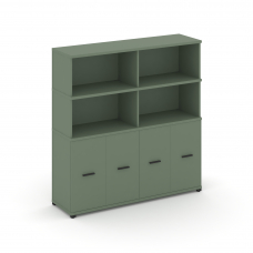 Concept Распаш. шкаф опорный/приставной с надставкой выс. CN.SOPR-008 B Кобо/Металл Черный 1480*420*