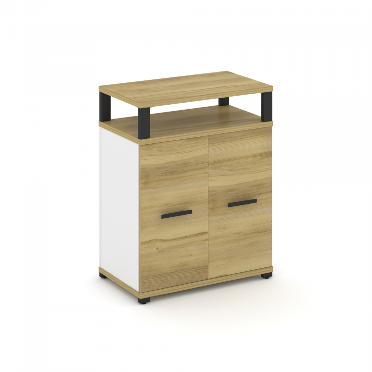 Concept Распаш. шкаф опорный/приставной с верх. горизонтом CN.SOPR-002 B Дуб Винченцо/Белый Бриллиа