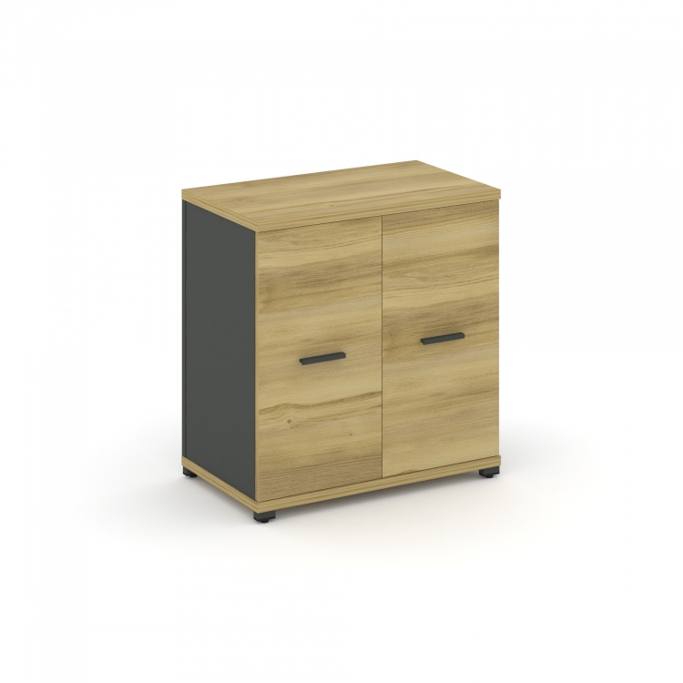 Concept Распаш. шкаф опорный/приставной CN.SOPR-001 A Дуб Винченцо/Антрацит/Металл Антрацит 720*420*