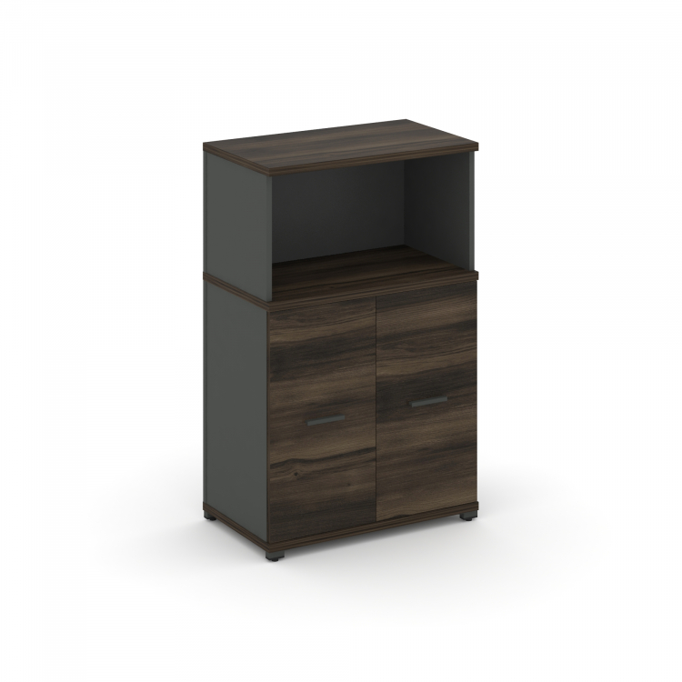 Concept Распаш. шкаф опорный/приставной с надставкой низ. CN.SOPR-003 A Дуб Мали/Антрацит/Металл Ант