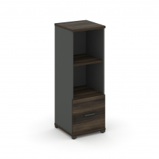 Concept Шкаф 1 узкая секция, 3 ниши CN.STU-311 A Дуб Мали/Антрацит/Металл Антрацит 420*420*1186