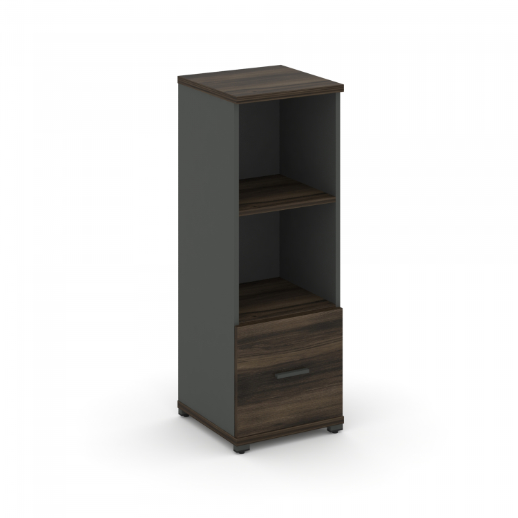 Concept Шкаф 1 узкая секция, 3 ниши CN.STU-311 A Дуб Мали/Антрацит/Металл Антрацит 420*420*1186