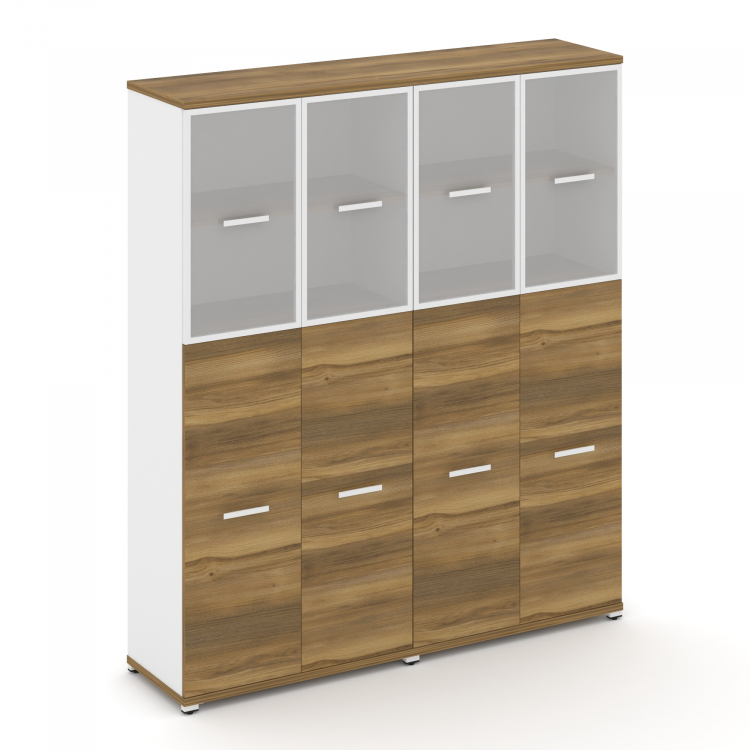 Concept Шкаф 2 широкие секции, 5 ниш CN.STS-525 RMW W Сандал Янтарный/Белый Бриллиант/Металл Белый/С