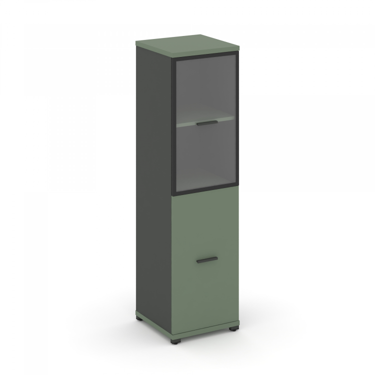 Concept Шкаф 1 узкая секция, 4 ниши CN.STU-412 RPB A Кобо/Антрацит/Металл Антрацит/Прозрачный 420*42