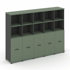 Concept Шкаф 5 узких секций, 4 ниши CN.STU-451 A Кобо/Антрацит/Металл Антрацит 2084*420*1554